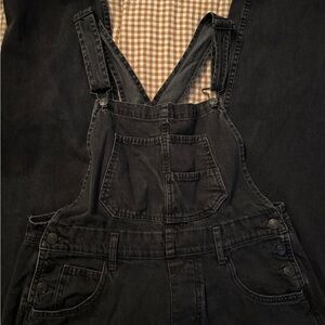 We The Free Charcoal Denim Overalls